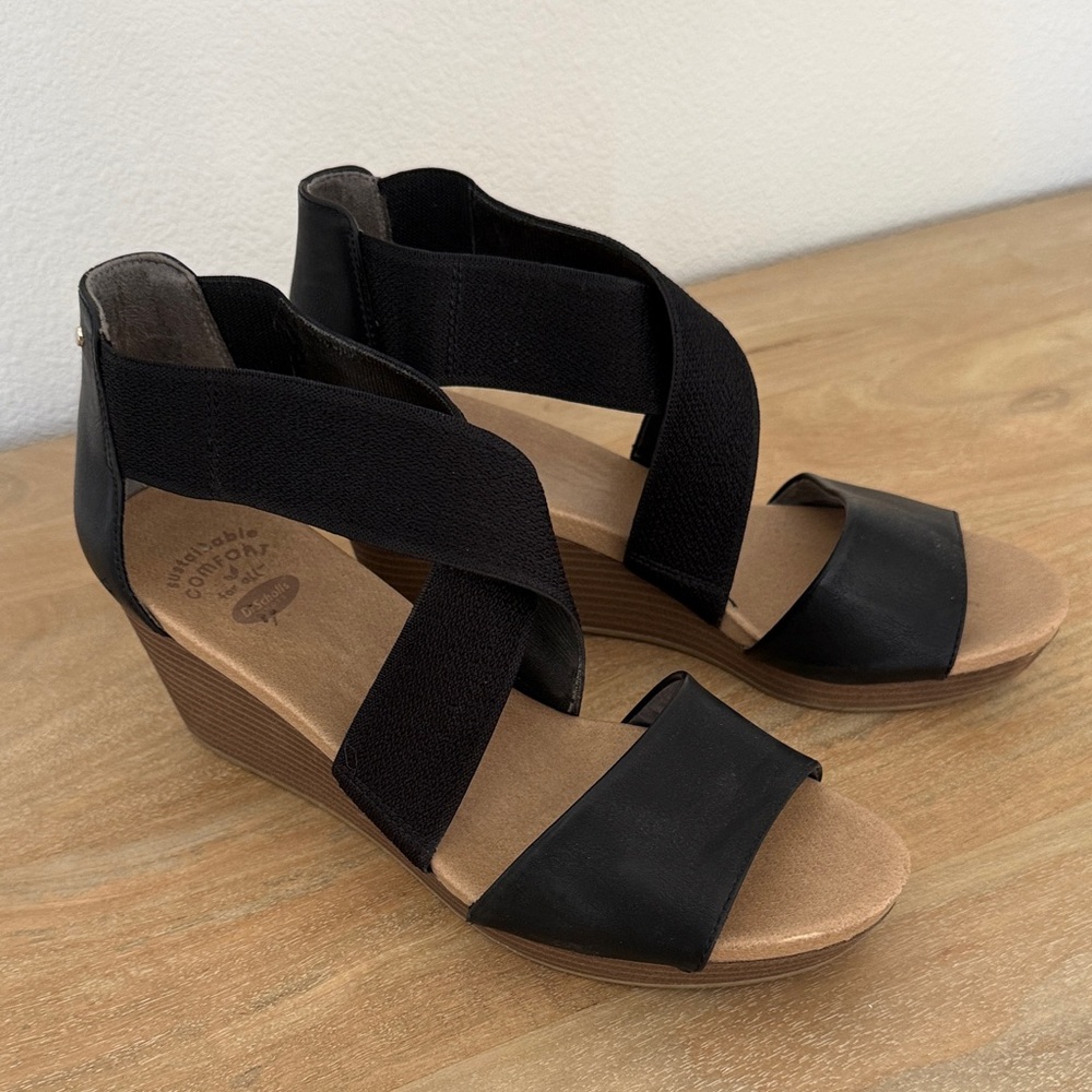 Dr Scholl’s Women's Black Wedge Sandals